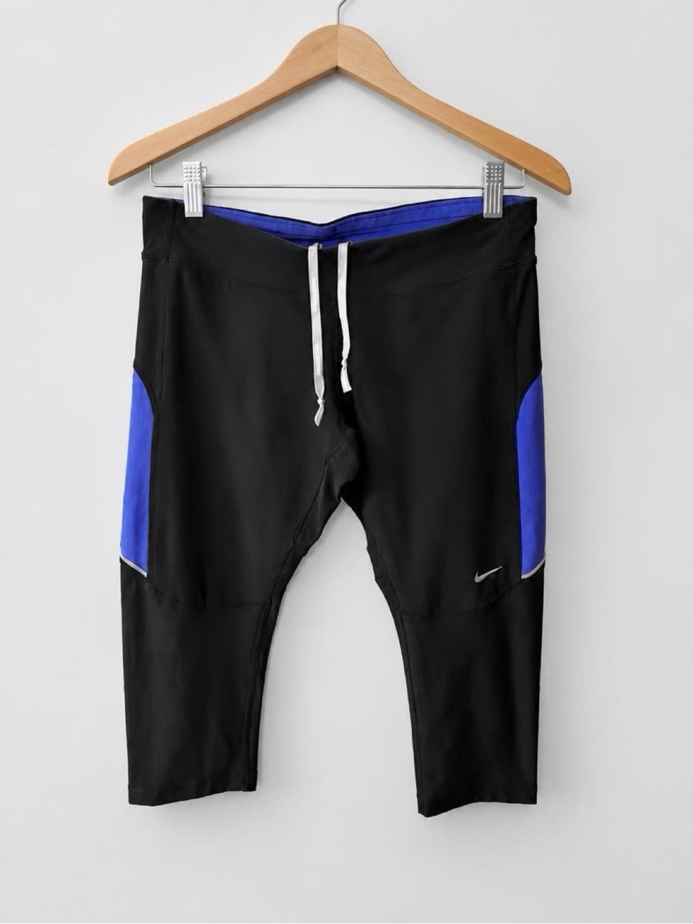 Nike Women’s Black Capris with Blue Panels